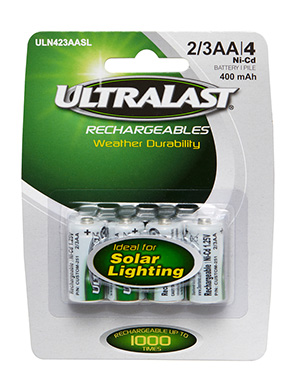 Solar Battery 2/3aa 4pk