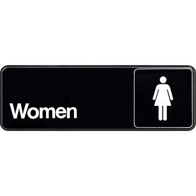 3"x9" Sign Women