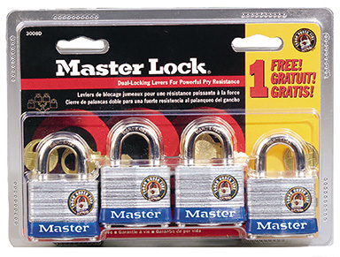 1-1/2" Master Candado 4pk