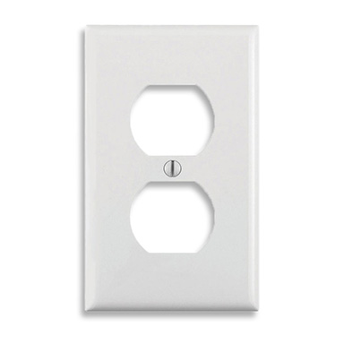 2x4 Tapa Outlet Doble Blanca