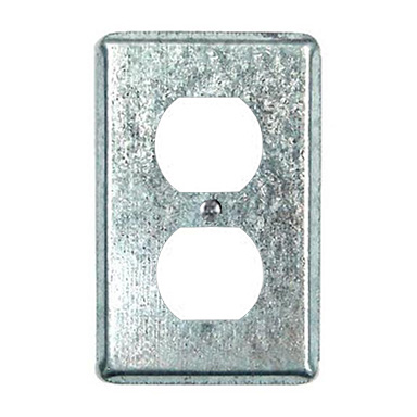 2x4 Tapa Outlet Doble Metal