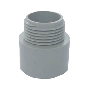 1/2" Adapter Macho PVC Gris