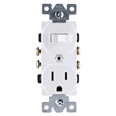 15A 120V Switch Outlet Bl