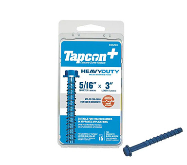 5/16"x3" Tapcon Hex Az 15pk