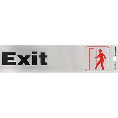 2"x8" Sign Exit Silver