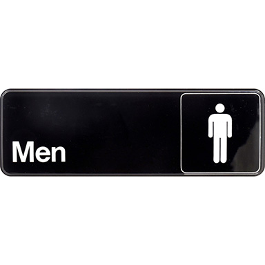 3"x9" Sign Restroom Men