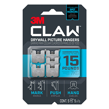 Claw Pic Hanger 15lb 5pk
