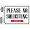 4"x6" Sign No Soliciting