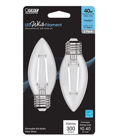 Led B10 E26 40w Dl 2pk