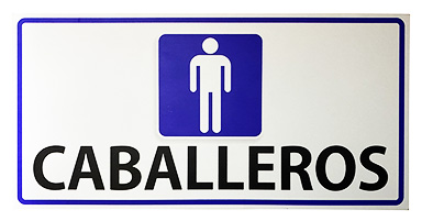 6"x12" Sign Bano Caballeros