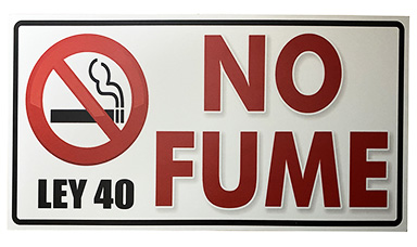 6"x12" Sign No Fume