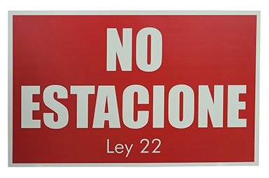 12"x19" Sign No Estacione