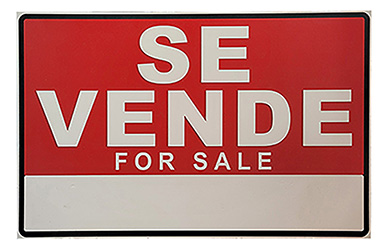 12"x19" Sign Se Vende