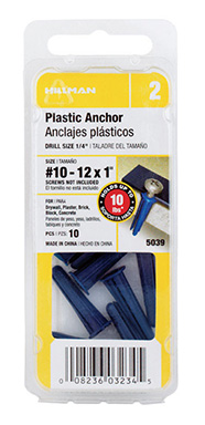 #10-12 Expansion Plastic Az 10pk