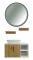 36" Set Vanity PVC Blanco y Wood