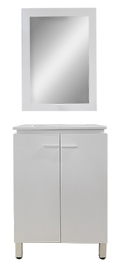 24" Set Vanity PVC Bl