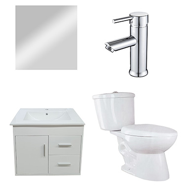 24" Combo Vanity Ino Mez PVC Bl