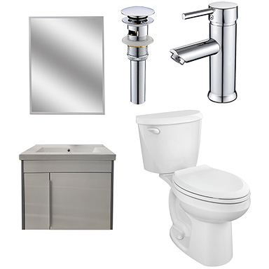 24" Combo Vanity PVC Mezc Ino Bl