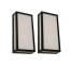 12W Lamp LED Pared Ext Ne 2pk