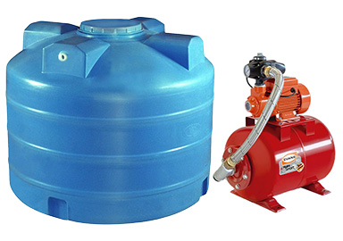Combo Cisterna 400gl & Bomba 1/2HP Con Tanque Presurizado 24l