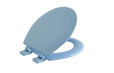 Toilet Seat Rnd Wood Blu
