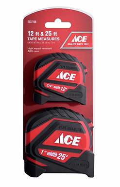 Tape Mesur St Blk/rd 2pk