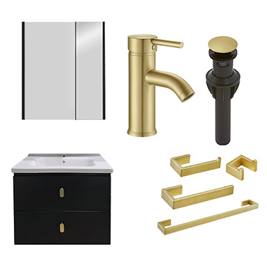 24" Combo Vanity Botiquin PVC