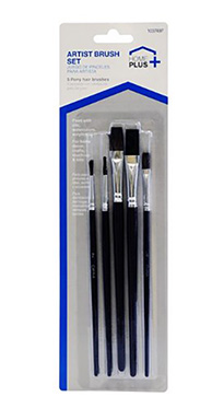 Art Pnt Brsh St Plst 5pk