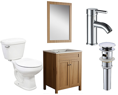 24" Combo Vanity Oak Mezc e Ino