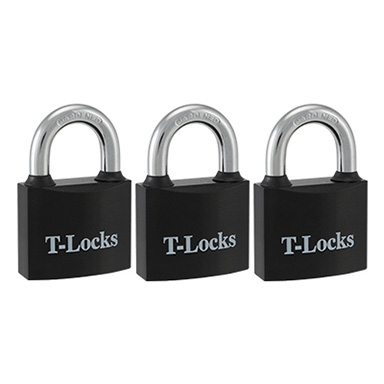 2" T-Locks Candado HD Ne 3pk