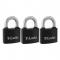 2" T-Locks Candado HD Ne 3pk