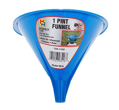 Funnel Blu Plytl 1pt 5"h