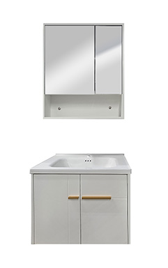 24" Set Vanity Botiquin PVC Bl