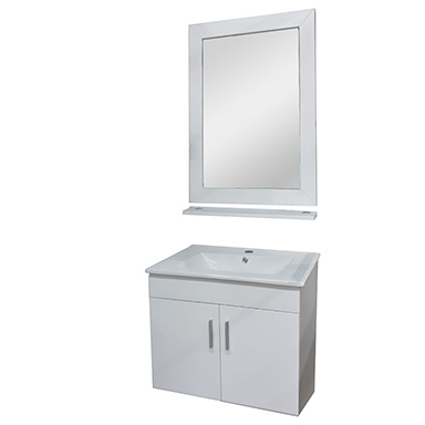 24" Set Vanity Espejo PVC Bl