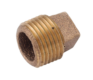 Sq Hd Crd Plg Brss 1/2"