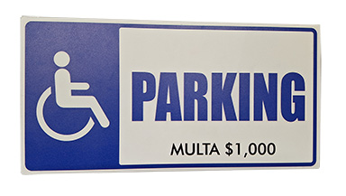 6"x12" Sign Parking Impedido