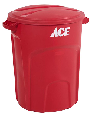 Trash Can Plst Rd 32gal