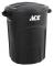 Trash Can Plst Blk 32gal