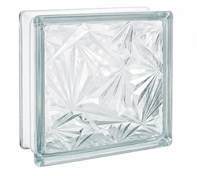 8x8x3 Bloque Cristal Flower Cl