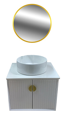 24" Set Vanity PVC Bl T6968