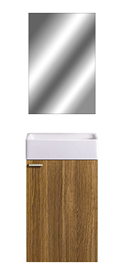 18" Set Vanity PVC Oak