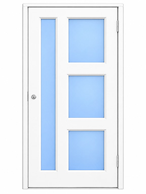 36x80" Puerta Alum AGD034 Bl Izq