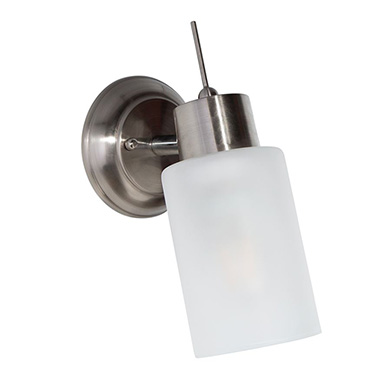 60W Lamp Pared Satin Niquel 1L