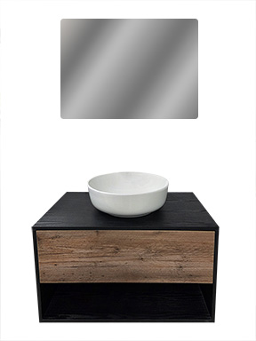 32" Set Vanity PVC Ne/Oak AG17