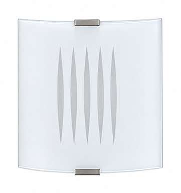 60W Lamp Pared Satin Niquel 1L