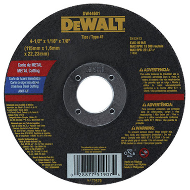 4-1/2"x1/16" DW Corte Metal